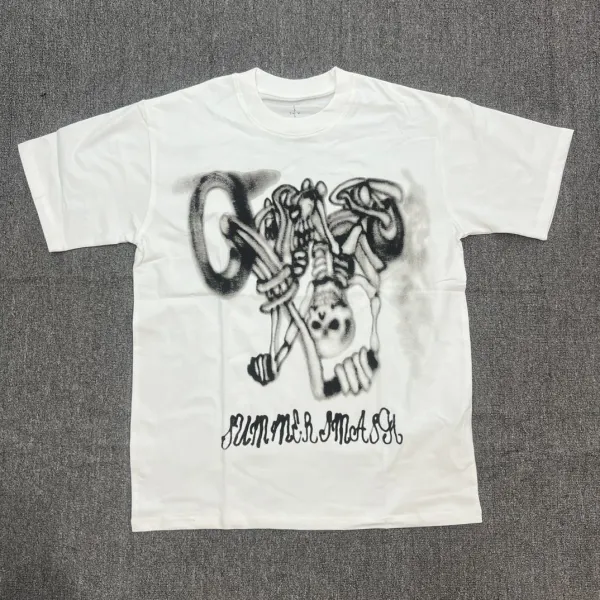 Cactus Jack Winged Skull Cross White T-Shirt - 2