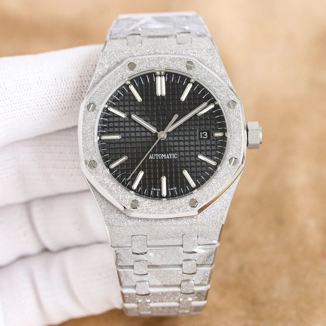Audemars Piguet Royal Oak Automatic White Dial Silver Glitter Watch Watches - 2
