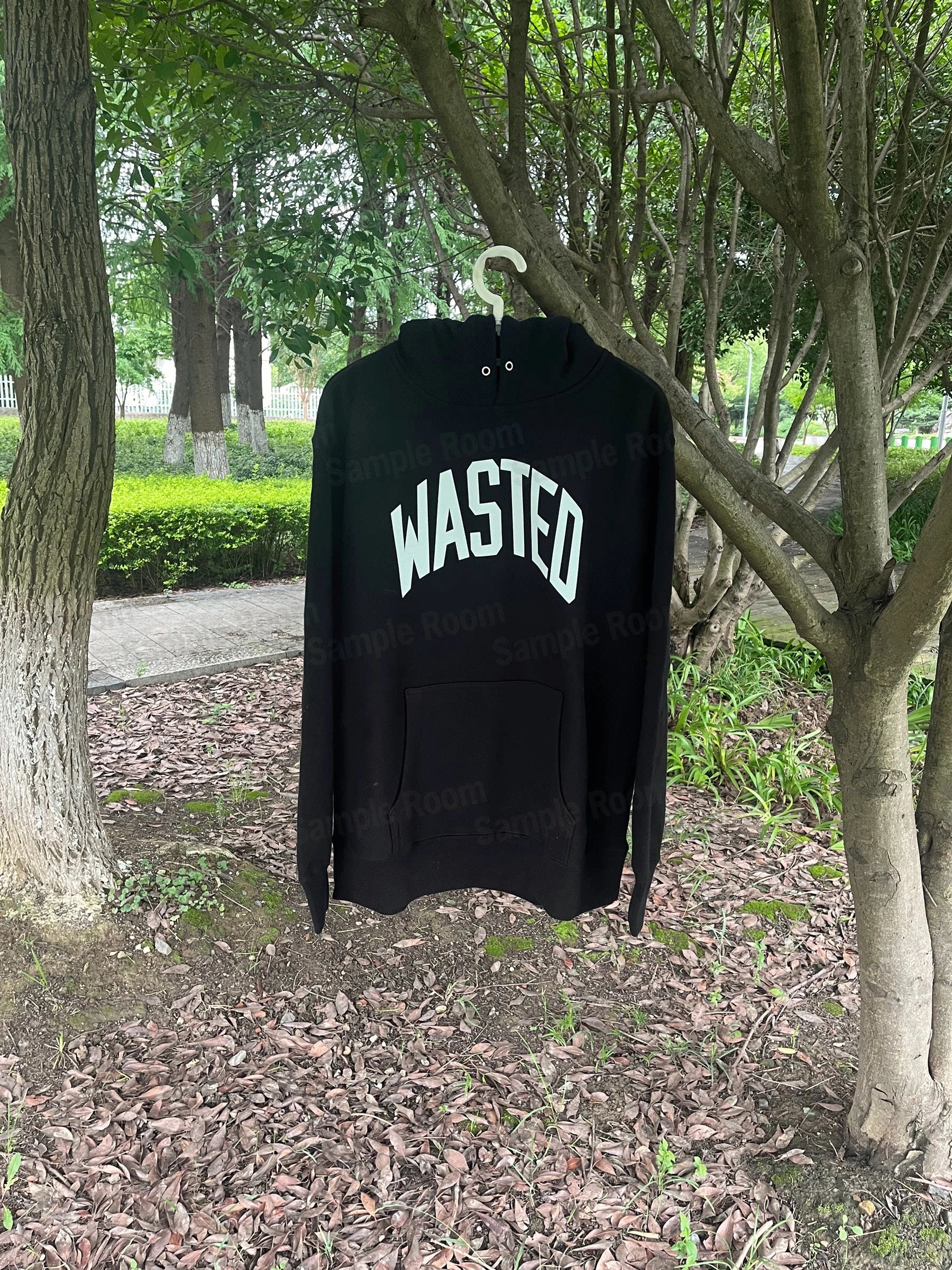 Design Wasted Youth Arch Logo Hoodie Black Hoodie - 10