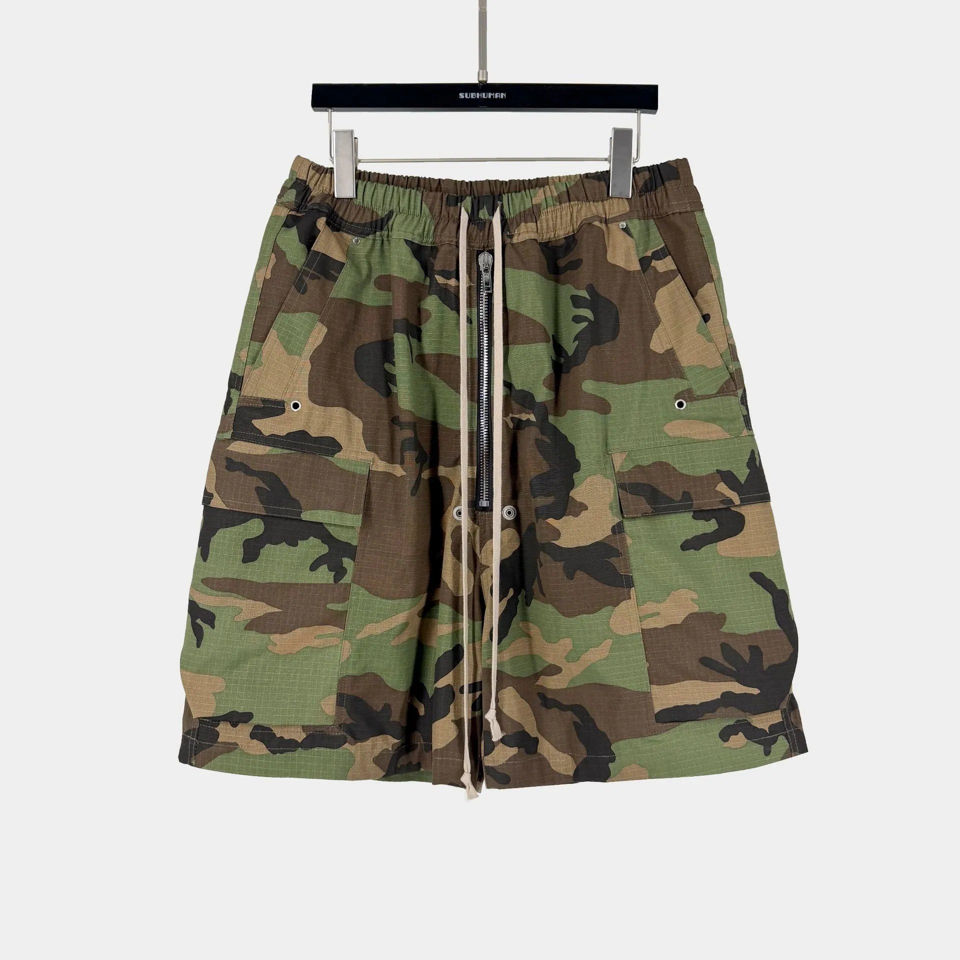 Rick Owens Cargo Shorts Bela Drawstring Camo