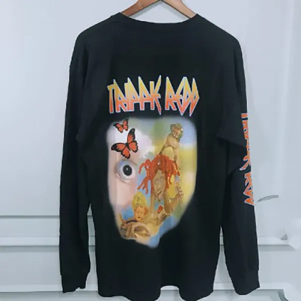 Design Trippie Redd Graphic Long Sleeve T-Shirt Black T-Shirts - 1