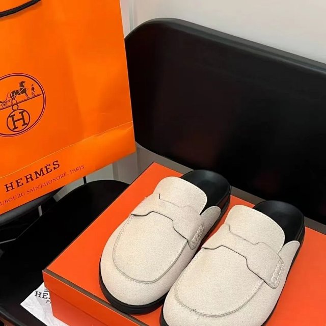 Hermès suede slippers: seller detail photo 6
