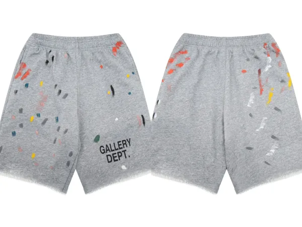 Gallery Dept Paint Splatter Shorts Gray - 1