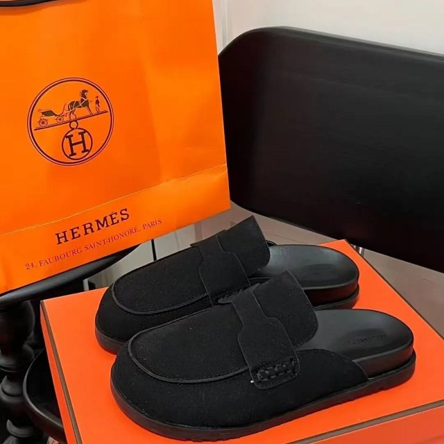 Hermès suede slippers: seller detail photo 12