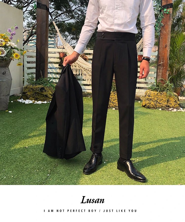 Design Lusan Tuxedo Pants Black Dress Pants - 14
