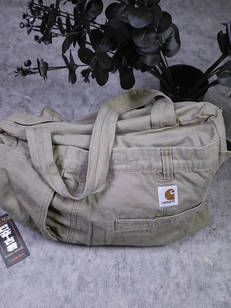 Carhartt Work In Progress Tote Bag Beige Canvas Shoulder Bag - 4
