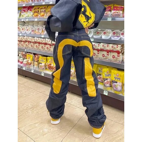 Jeans Women Gothic Y2K Retro Streetwear Cargo Punk Vin