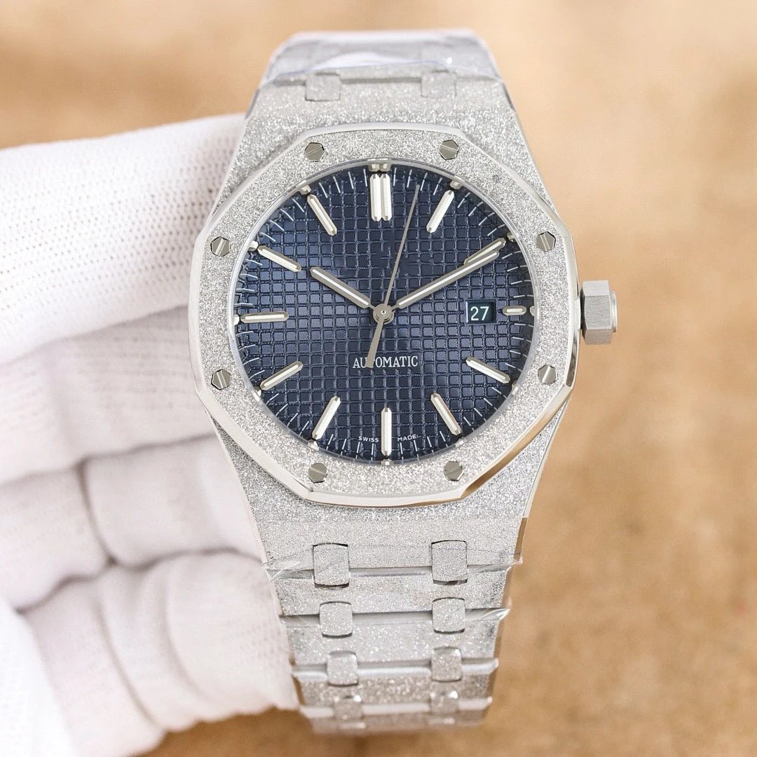 Audemars Piguet Royal Oak Automatic White Dial Silver Glitter Watch Watches - 3