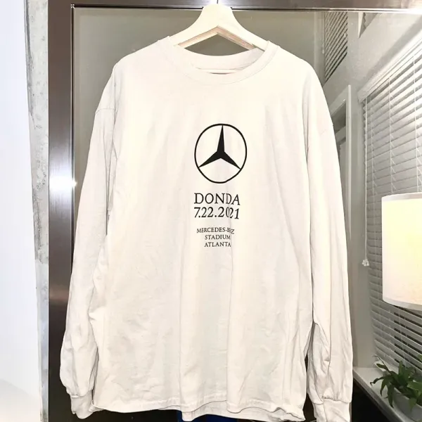 Design Mercedes-Benz x Donda Long Sleeve T-Shirt White T-Shirts - 1