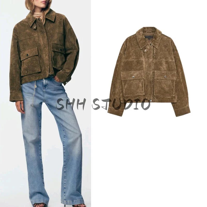 Zara Suede Leather Jacket