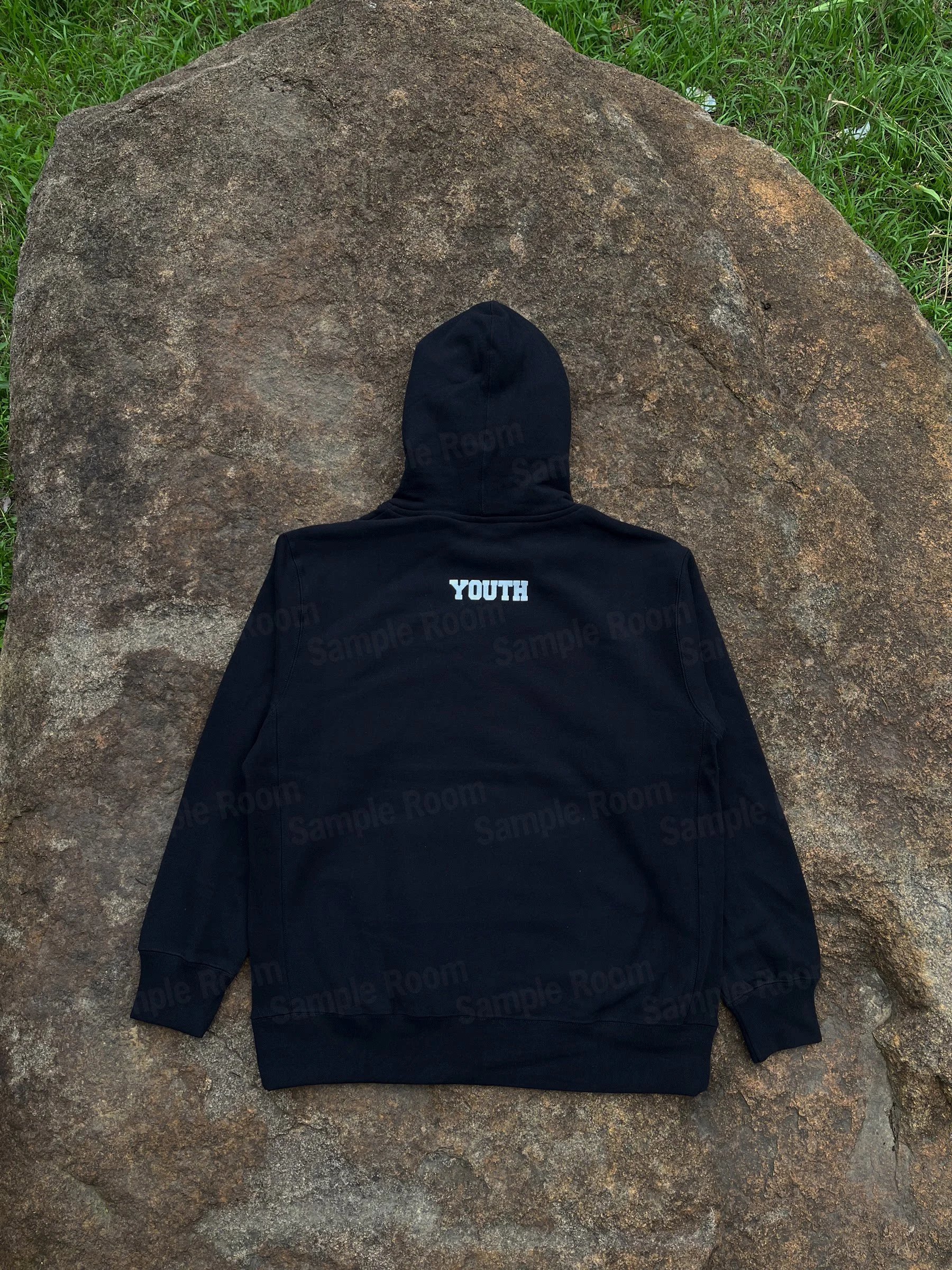 Design Wasted Youth Arch Logo Hoodie Black Hoodie - 13