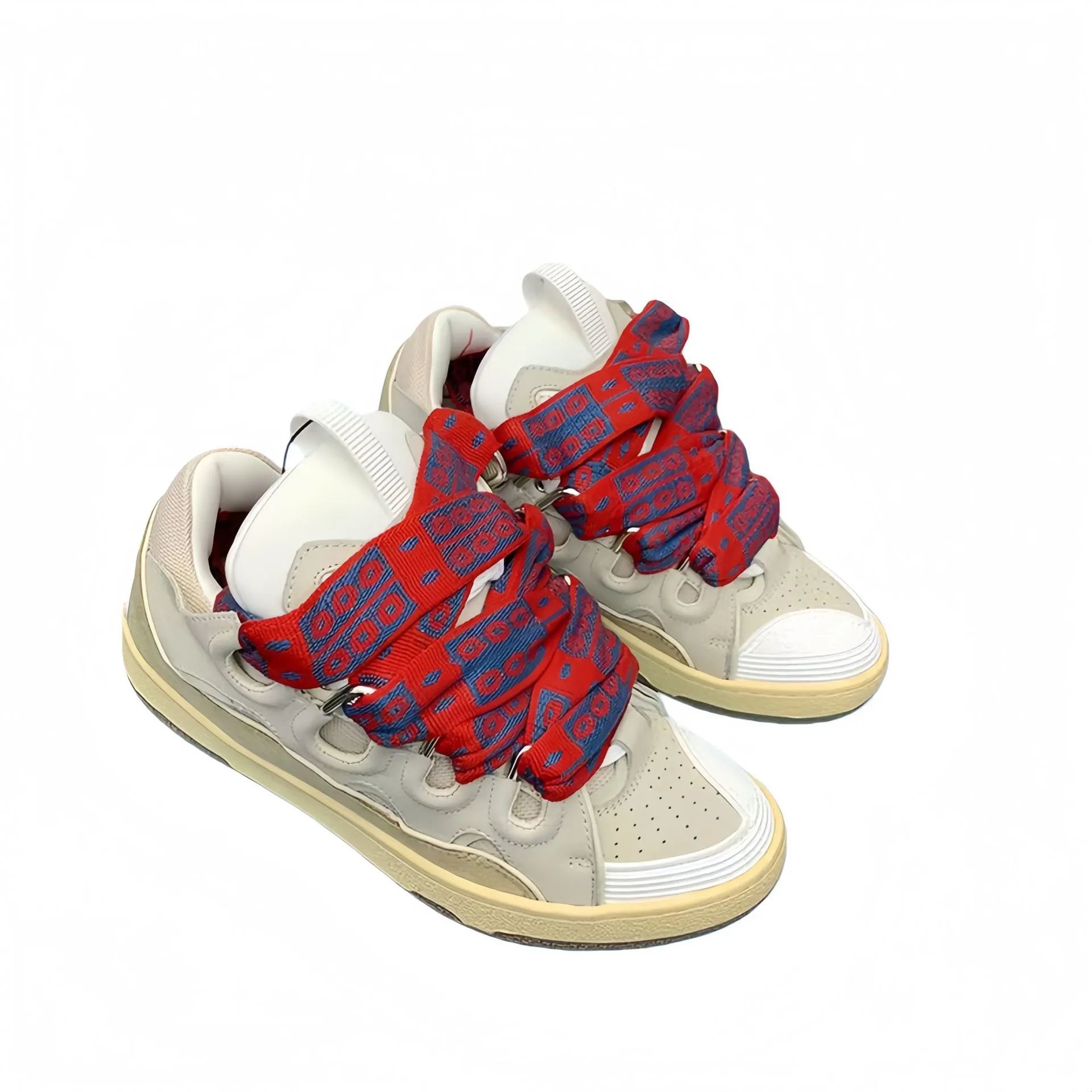 Lanvin Curb White Red Blue