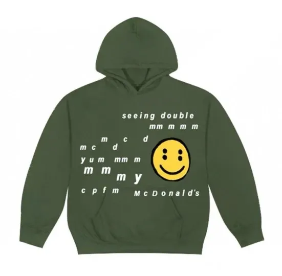 Design Seeing Double McDonald's Hoodie Army Green - 1