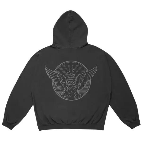 Design Eagle Crest Hoodie Black - 3