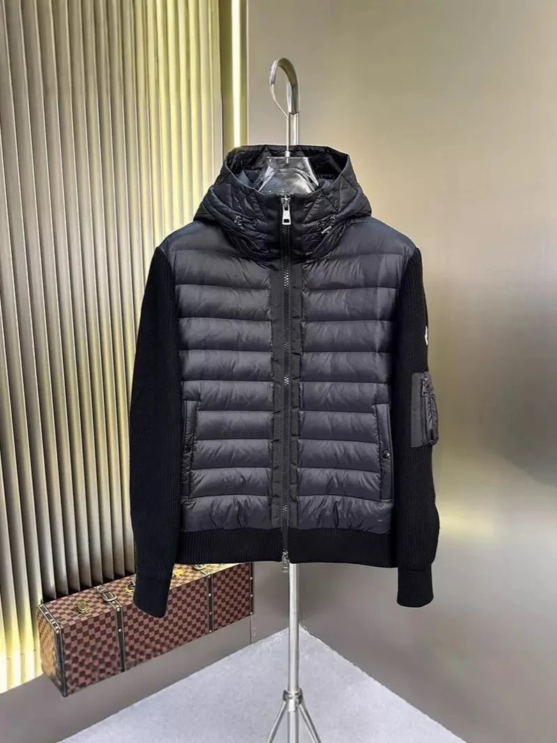 Jhxdf  Pro002 Hooded Wool Cardigan Duck down Hooded Knitwear down 2