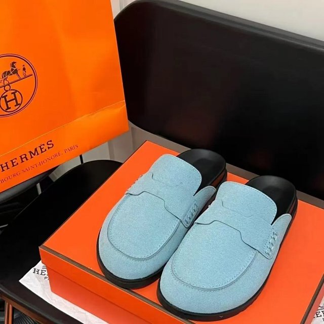 Hermès suede slippers: seller detail photo 2
