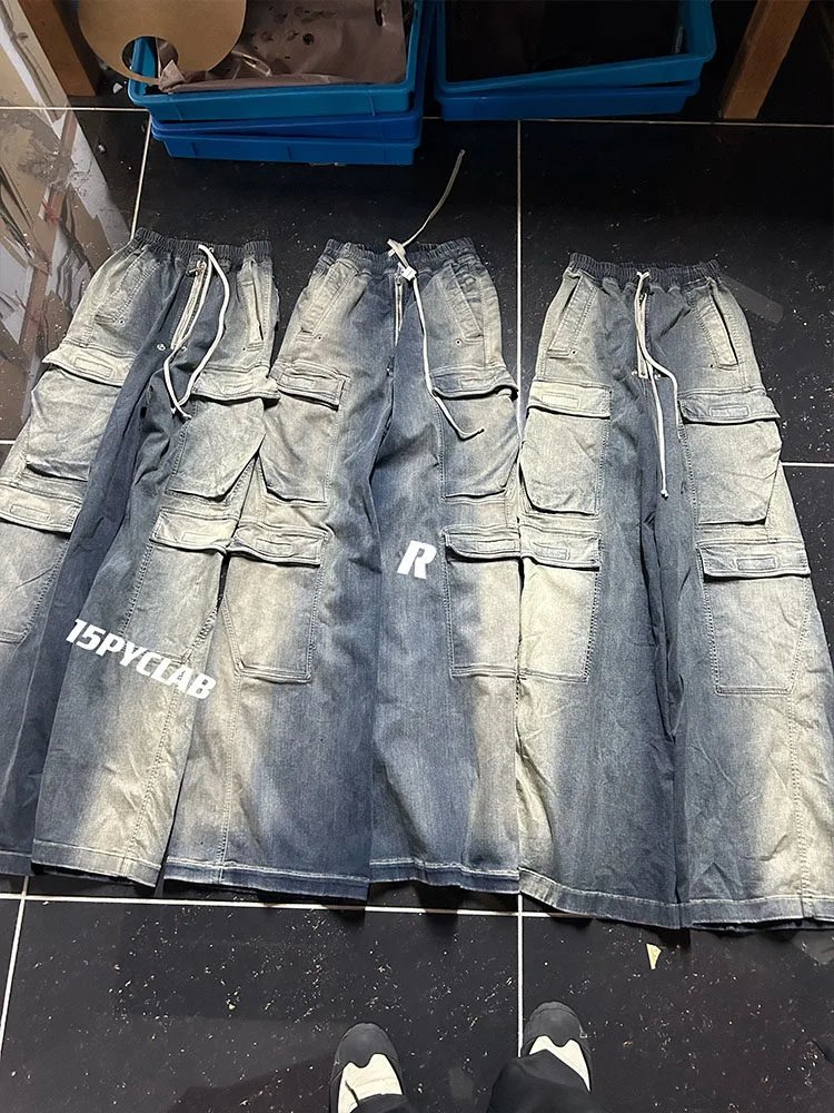Design Cargo Pants with Drawstring Waist and Tote Bag Set - 11