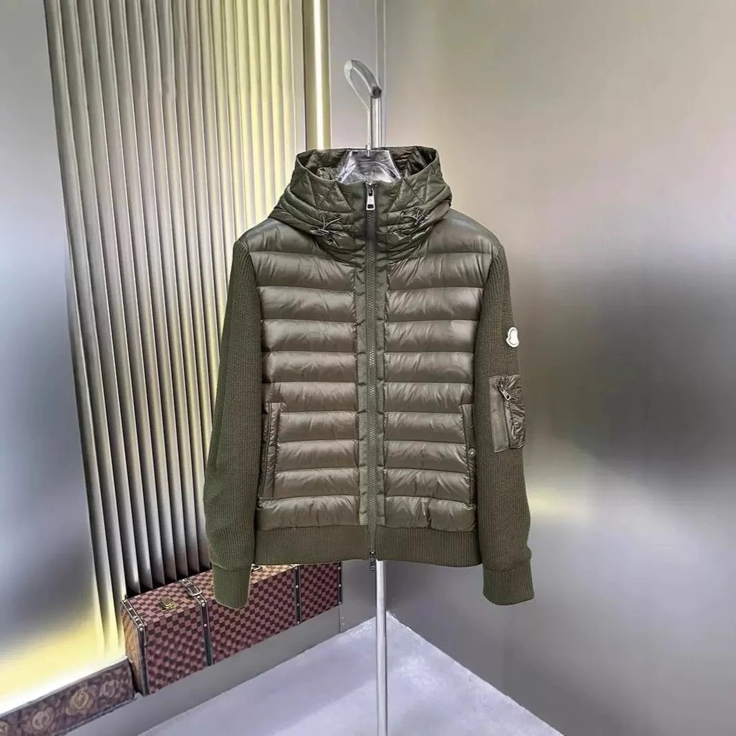 Jhxdf  Pro002 Hooded Wool Cardigan Duck down Hooded Knitwear down 3