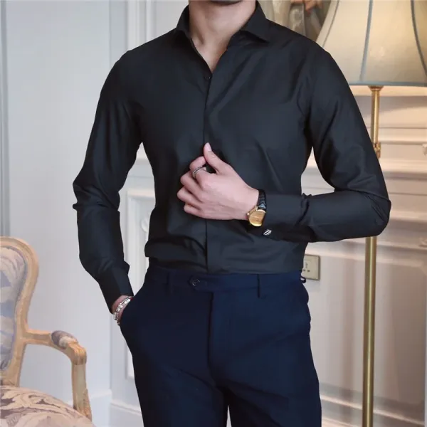 Design Tuxedo Shirt White Formal Shirt - 3