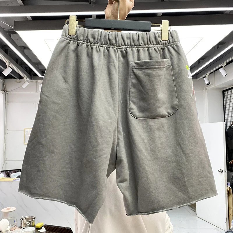Gallery Dept Paint Splatter Drawstring Shorts Army Green - 2