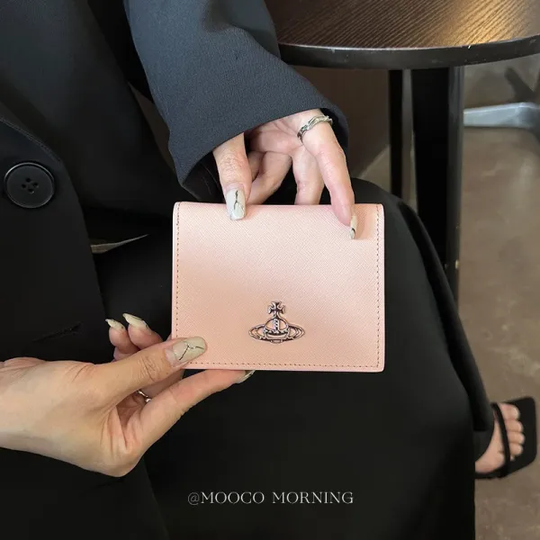Vivienne Westwood Orb Logo Saffiano Leather Card Holder Black - 3