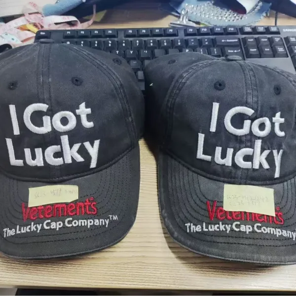 Vetements I Got Lucky Cap Gray Baseball Cap - 4