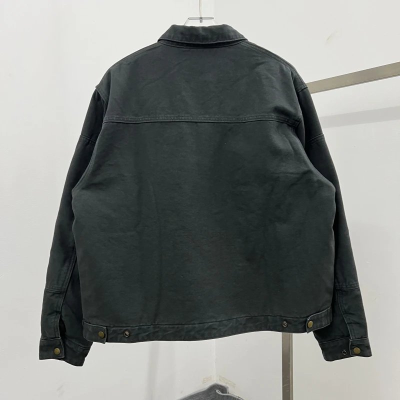Design Forgive Me Not Utility Jacket Charcoal Gray Jacket Outerwear.jacket - 2