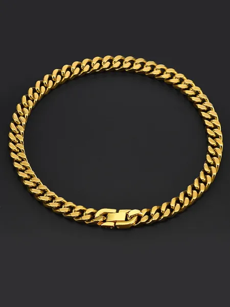 Design Gold Cuban Link Chain Necklace Jewelry - 2