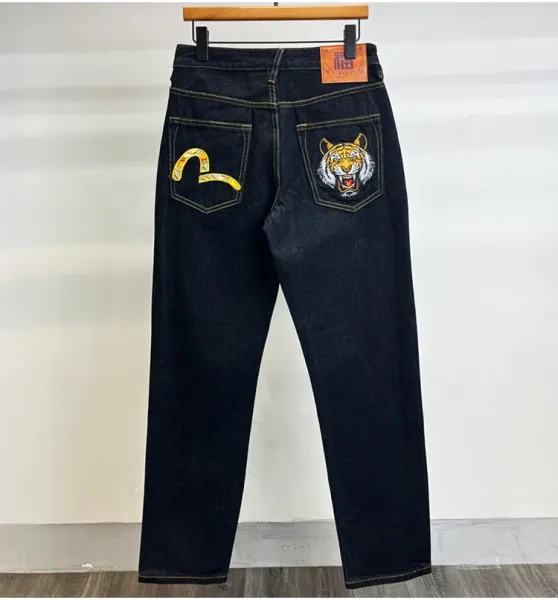 Evisu Tiger Embroidery Raw Denim Jeans - 1