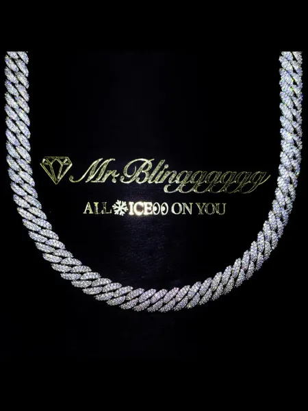 Design Cuban Link Chain Necklace Silver Iced Out Jewelry - 3