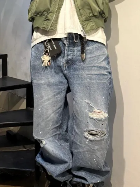 Denim Tears Distressed Black Wash Jeans - 3