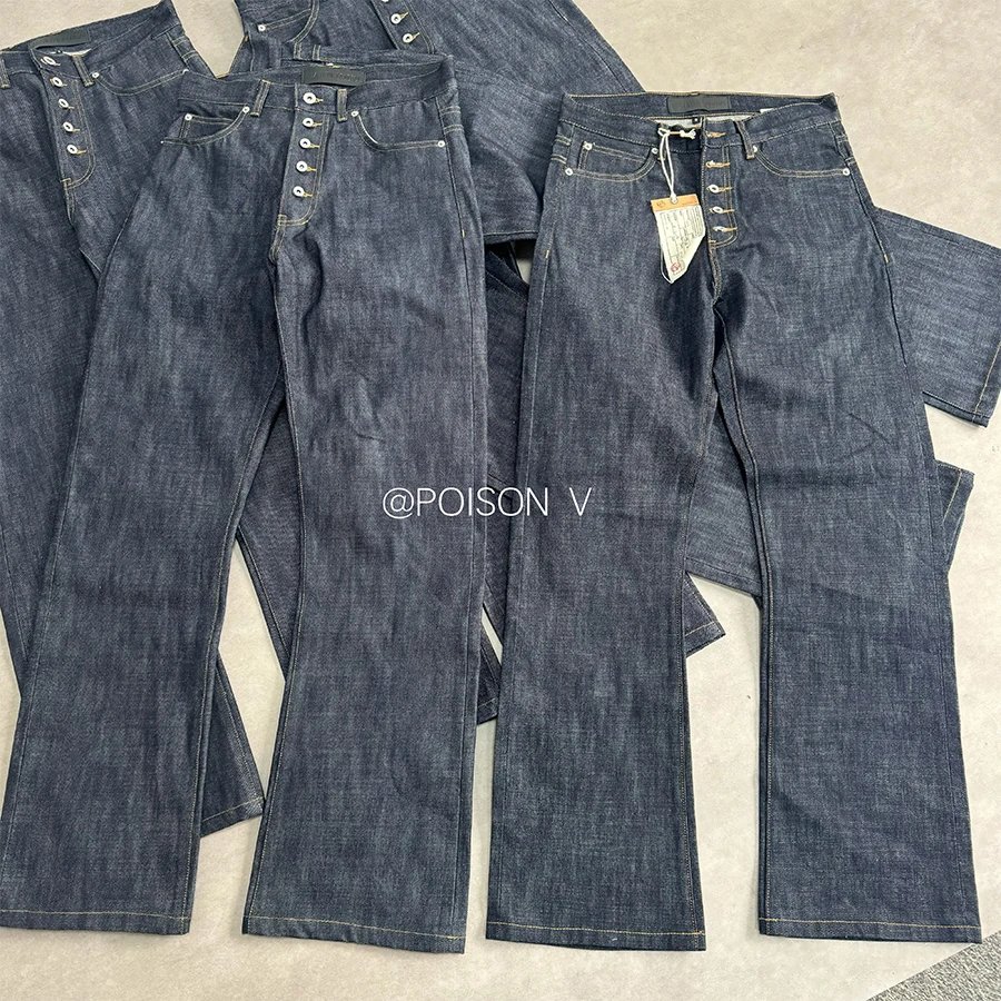 No Faith Studios Straight Leg Boot Cut Selvedge Denim Jeans with Red Edge - Japan Limited Edition Product Link Refresh