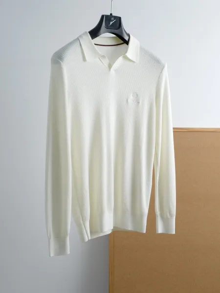 Design Knit Polo Shirt Navy - 3