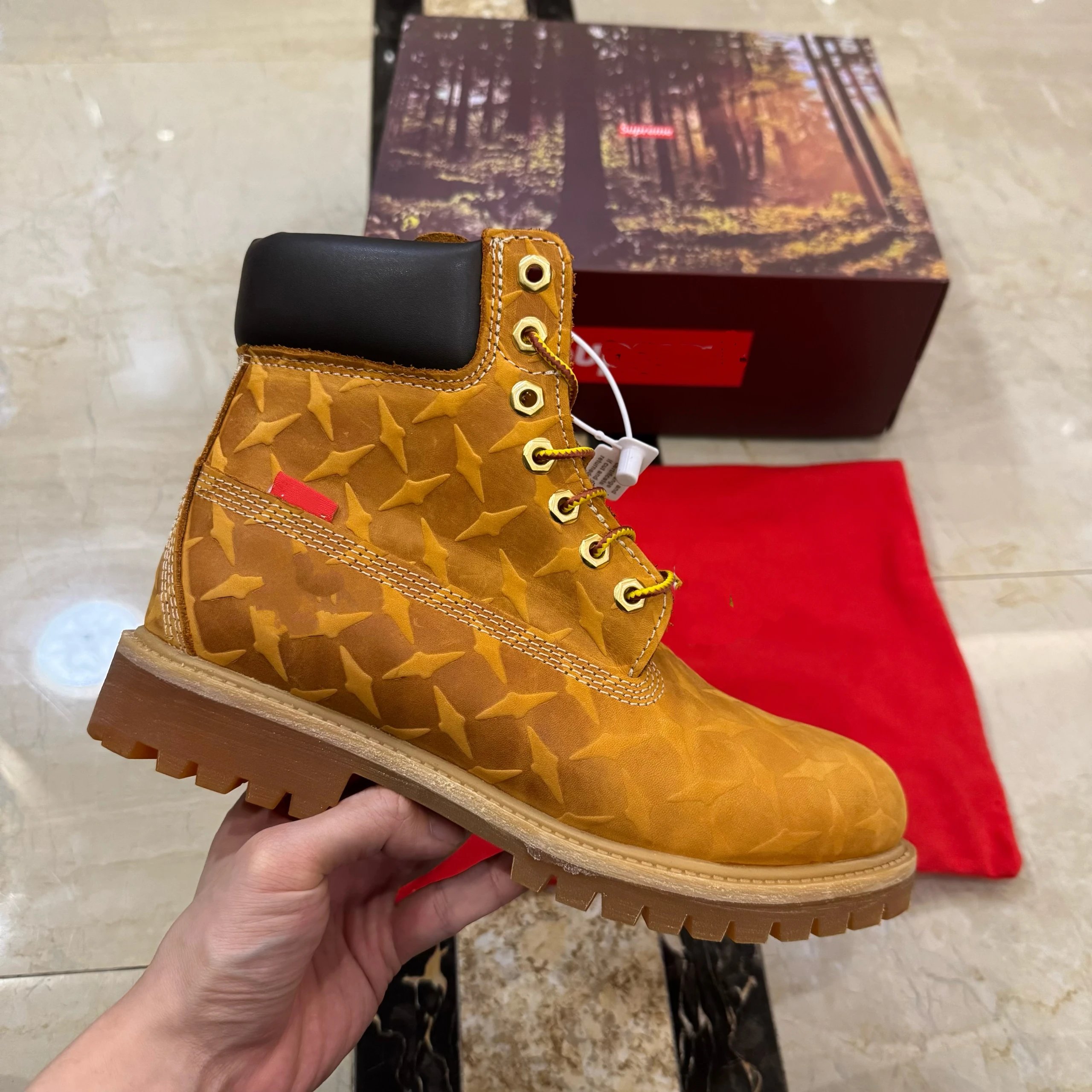 Yellow Boots Timeless Steel-Stamped Waterproof Collaboration Sup 10061 Full-Grain Leather Unisex Outdoor马丁 Boots - Tri