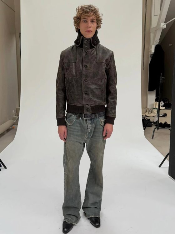 No Faith Studios Limited Edition Red Selvedge Denim Jeans Washed Distressed Patchwork Splatter Raw Denim Pants