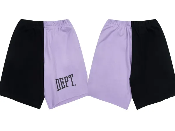 Gallery Dept. Split Color Shorts Purple / Black - 1