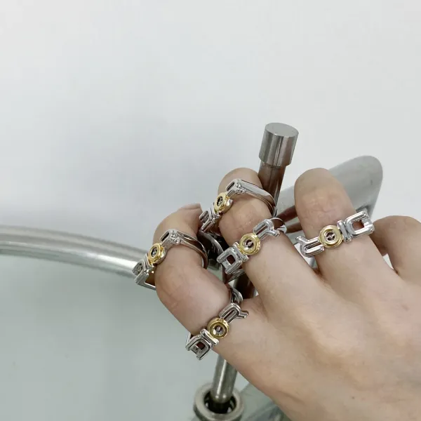 Dior CD Icon Ring Silver and Gold Tone Jewelry - 7