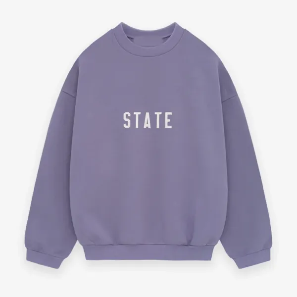 Design STATE Graphic Sweatshirt Purple Hoodie - 1