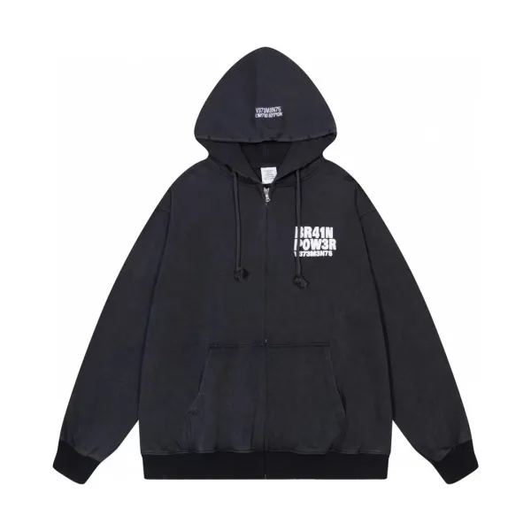 Vetements Repeat Logo Black Hoodie - 5