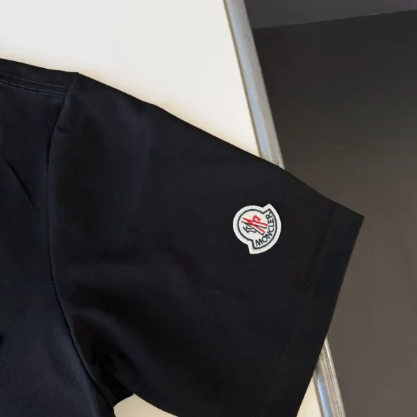 Moncler Logo-Embroidered Black T-Shirt - 7