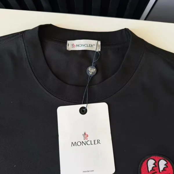 Moncler Logo-Embroidered Black T-Shirt - 8