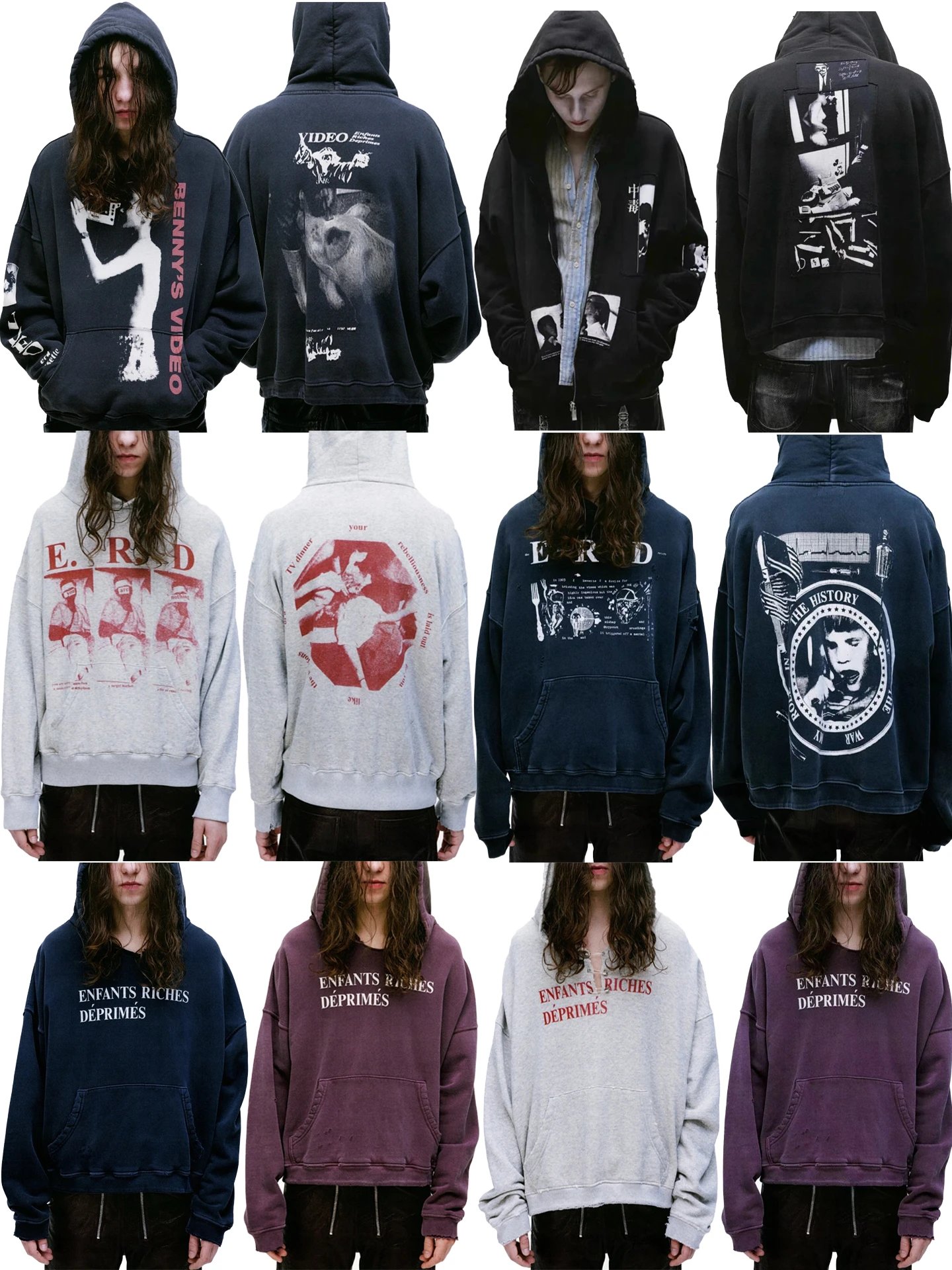 Graphic Hoodies With Various Prints