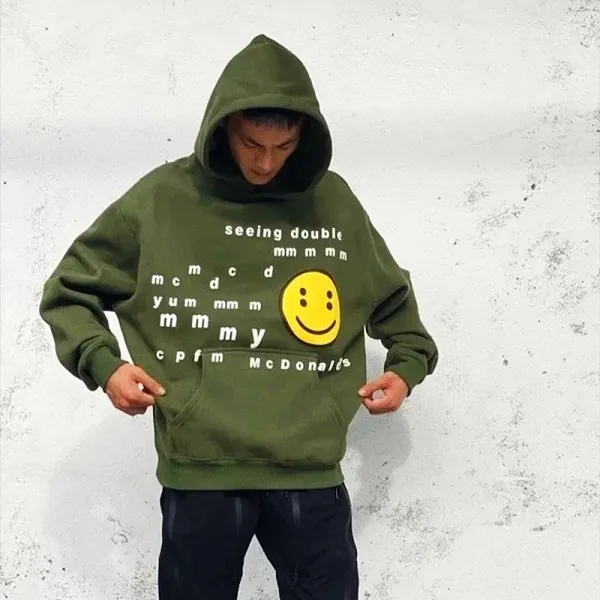 Design Seeing Double McDonald's Hoodie Army Green - 2