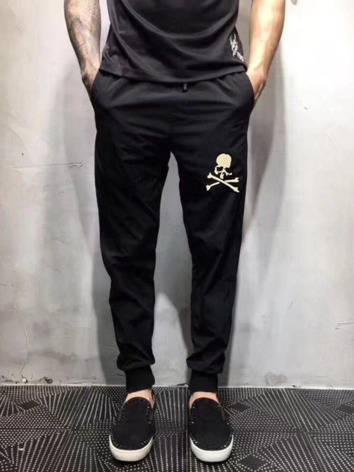 Philipp Plein Skull Embroidered Jogger Pants Black Sweatpants - 2
