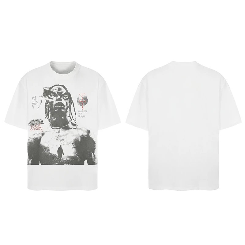 Cactus Jack Graphic Print Oversized T-Shirt White