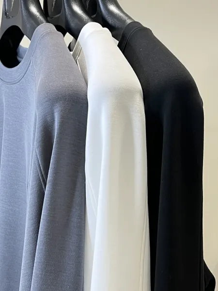Design Minimalist Embroidered Logo Crewneck Sweatshirt White Hoodie - 7