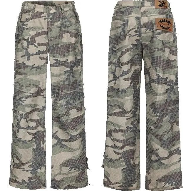 Paiki Distressed camo pants