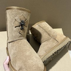 2025 new snow boots with fur integrated black cross short tube and thick velvet for men and women cotton shoes
