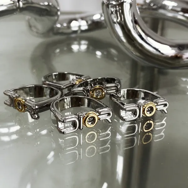 Dior CD Icon Ring Silver and Gold Tone Jewelry - 9