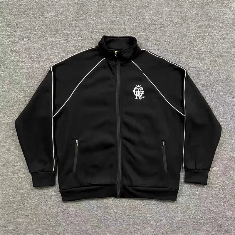 Flamengo Track Jacket Black with Red Piping Outerwear - 5